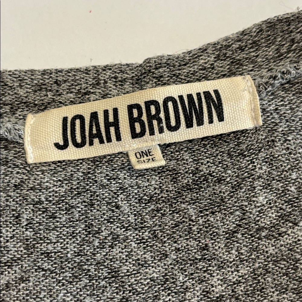 Joah Brown Oversized Gray Open Front Long Cardigan Duster pockets one size - Picture 7 of 10
